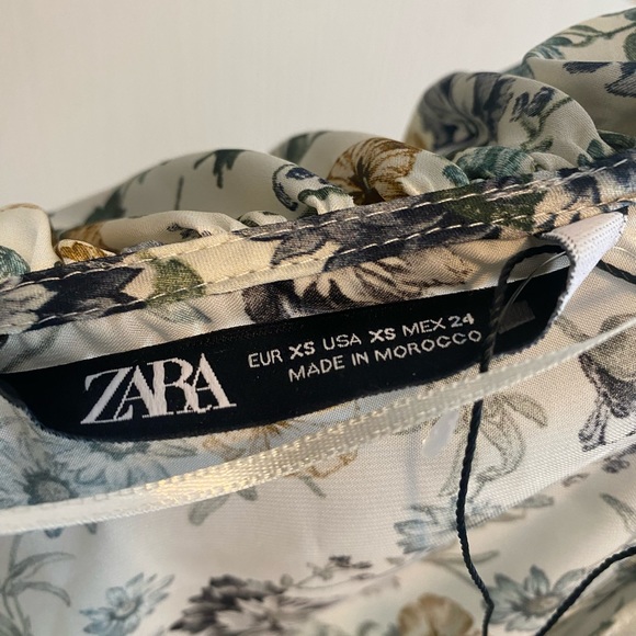 Zara Print Blouse xs - Picture 4 of 4
